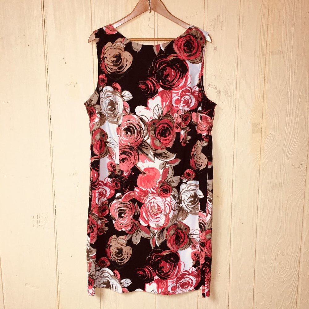 Connected Apparel Plus SHEATH DRESS Floral Stretch